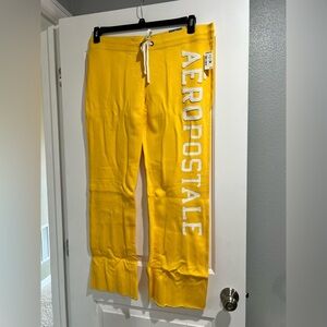 NEW NWT aero Aeropostale yellow lounge classic sweats pants XL‎